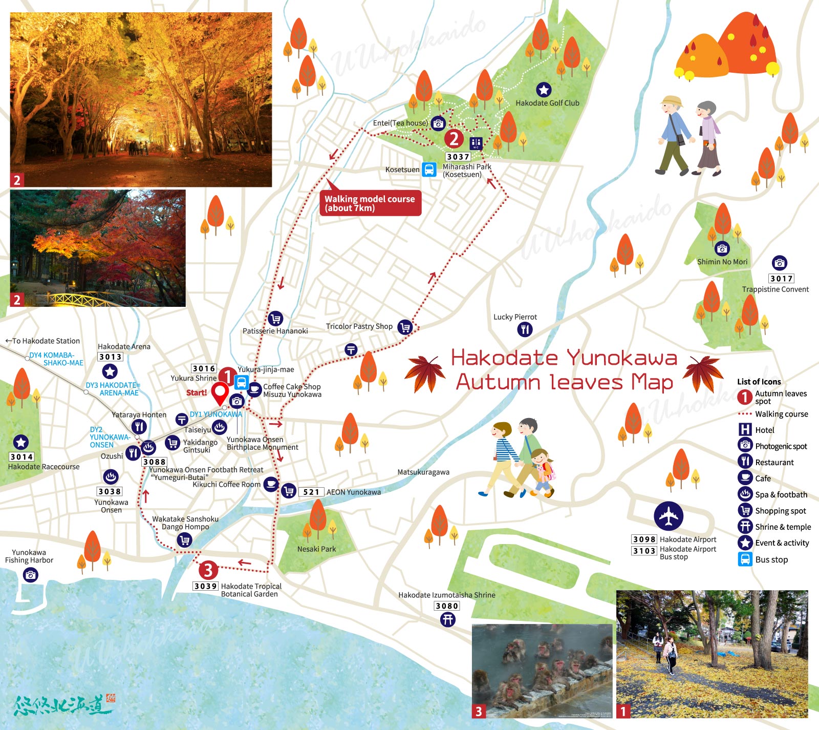 Yunokawa walking MAP