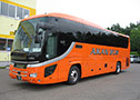 Exterior of long distance bus