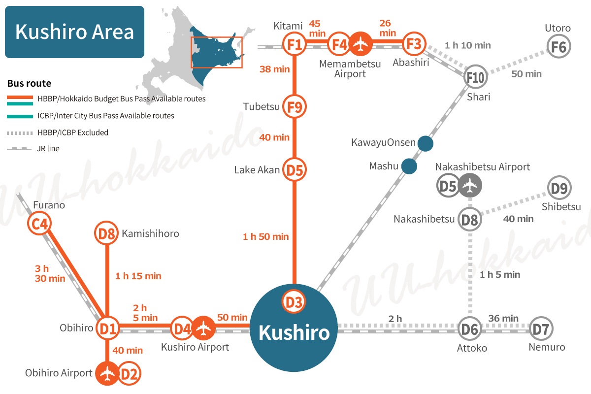 Kushiro Area busroute