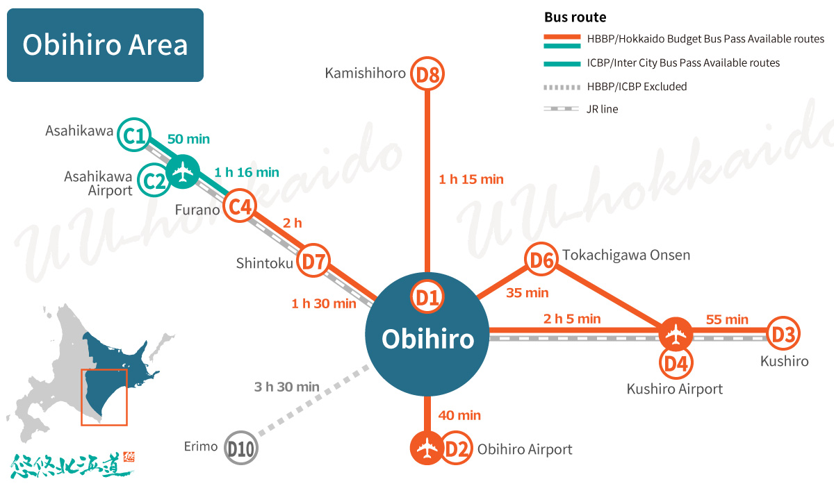 Obihiro Area busroute