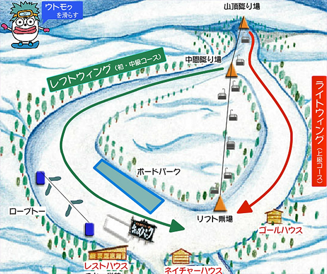 Ski course map
