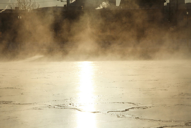 Mysterious Kearashi frost smoke (ice fog)